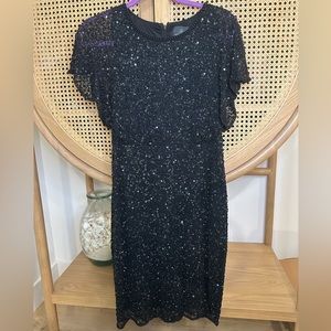 New Adrianna Papell. beaded holiday dress.